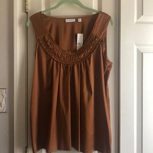 New York & Company sleeveless shell, bronze,large